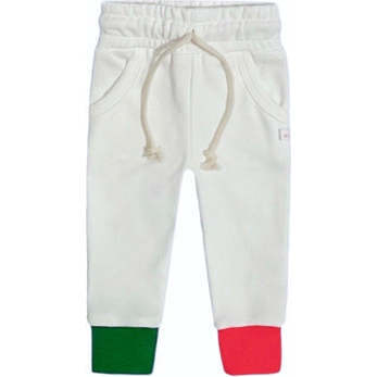 Holiday Colorblock Terry Jogger Pant, White Red & Green - Sweatpants - 1