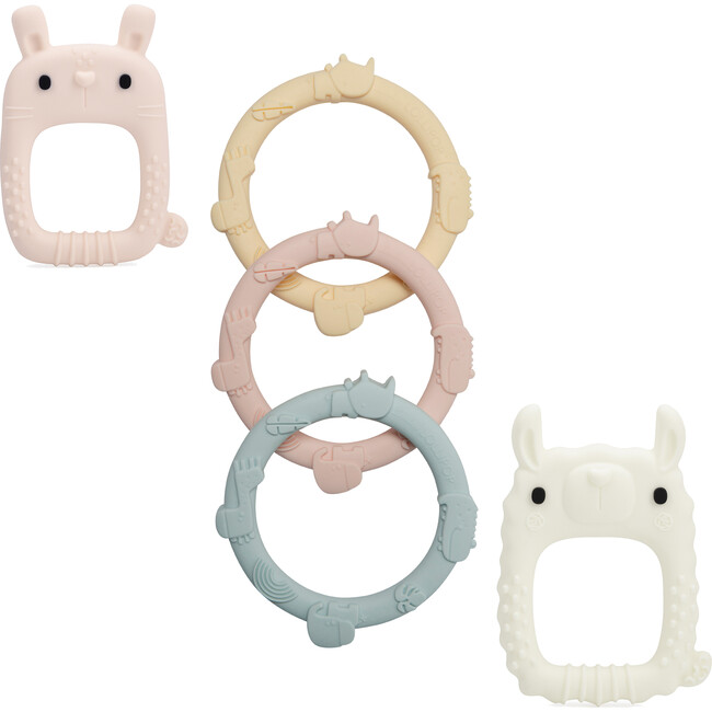 Wild Food Grade Silicone Teether Bundle, Llama & Bunny