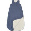 Waffle Knit 2-Way Zipper Sleep Bag 1.0 Tog, Denim Blue - Sleepbags - 2