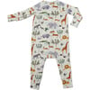 Ultra Soft Long Sleeve 2-Way Zipper Sleeper, Safari Jungle - Rompers - 2