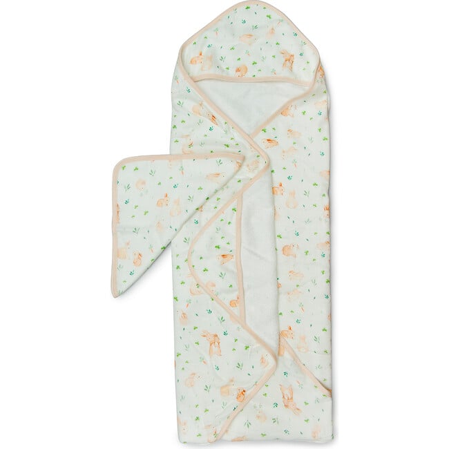 Terry Cloth Hooded Towel Set, Bunny Meadow