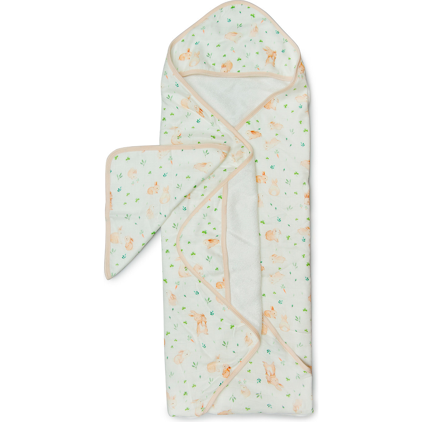 Terry Cloth Hooded Towel Set, Bunny Meadow - Towels - 1