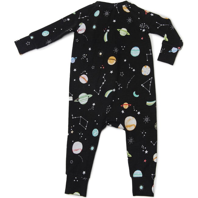 Ultra Soft Long Sleeve 2-Way Zipper Sleeper, Planets - Rompers - 2