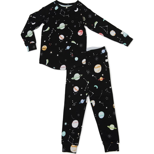 Long Sleeve Raglan Top & Bottom Pajama Set, Planets