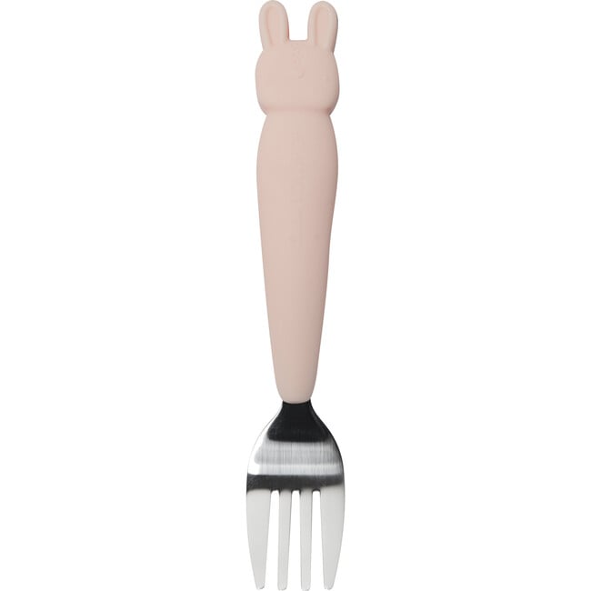 Kids Checkered Long Sleeve Bib & Utensil Set, Bunny - Mixed Accessories Set - 5