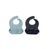 Food Grade Silicone Bibs Set, Space & Slate - Bibs - 2