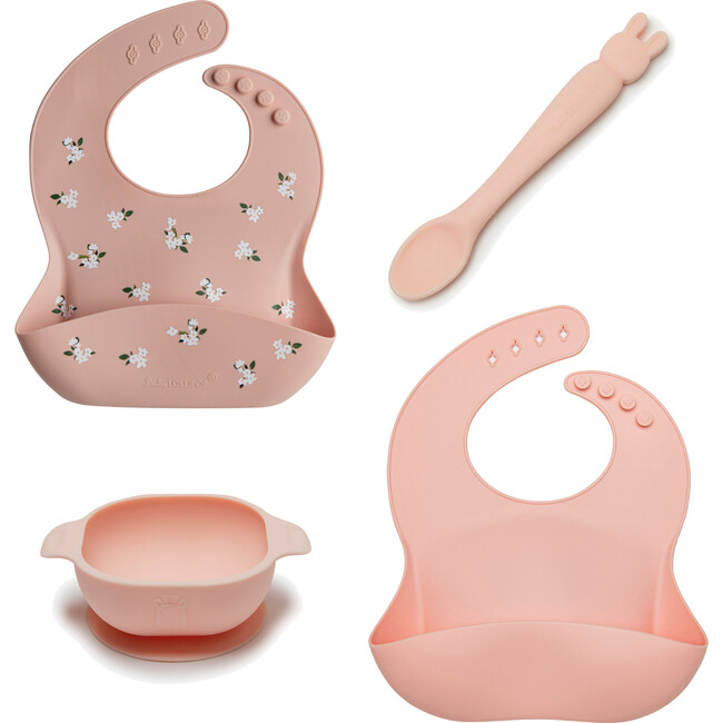 First Feeding Food Grade Silicone Mealtime Set, Bunny