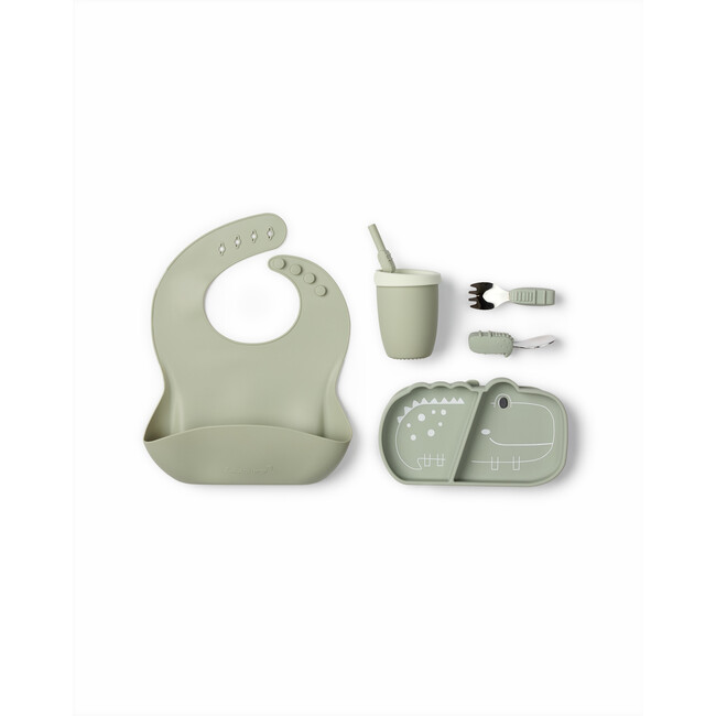 Feeding Food Grade Silicone Dining Bundle, Alligator - Mixed Accessories Set - 2