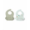 Food Grade Silicone Bibs Set, Ramen & Sage - Bibs - 2