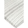 Bamboo Cotton Muslin Fitted Crib Sheet, White Mud cloth - Crib Sheets - 1 - thumbnail