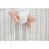 Bamboo Cotton Muslin Fitted Crib Sheet, White Mud cloth - Crib Sheets - 3