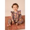 Snap Front Ruffle Baby Romper, Turkish Rug Floral - Rompers - 2