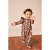 Snap Front Ruffle Baby Romper, Turkish Rug Floral - Rompers - 3