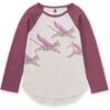 Pegakitty Raglan Tee, Chalk - T-Shirts - 1 - thumbnail