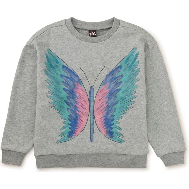 Painted Butterfly Popover, Med Heather Grey