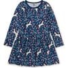 Long Sleeve Pocket Dress, Unicorn Tile - Dresses - 1 - thumbnail