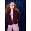 Teddy Fleece Zip Up Jacket, Purple Fig - Fleece & Sherpa Jackets - 3