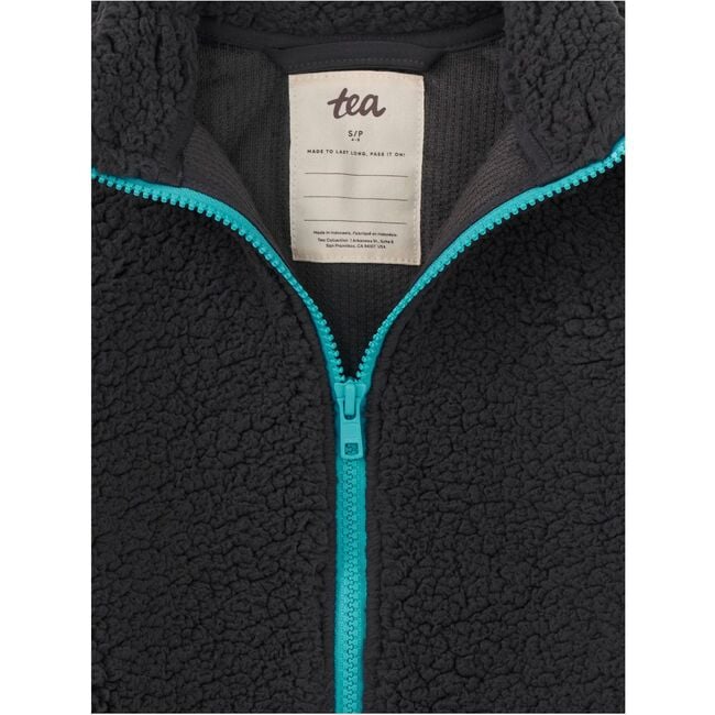 Teddy Fleece Zip Up Jacket, Pepper - Fleece & Sherpa Jackets - 2