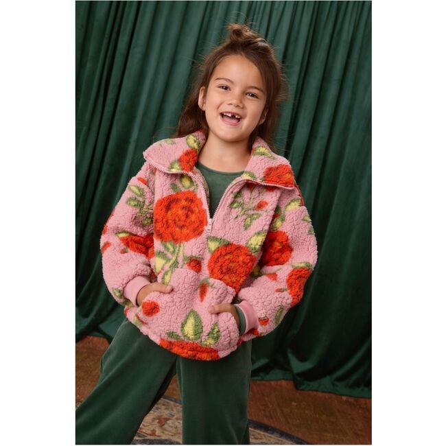 Teddy Fleece Pullover, Turkish Rose - Sweaters - 4