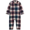 Collared Baby Romper, Cappadocia Plaid - Rompers - 1 - thumbnail