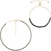 Women's Carmen 18K Gold Plated Jewel Bracelet And Choker Set - Mixed Accessories Set - 1 - thumbnail