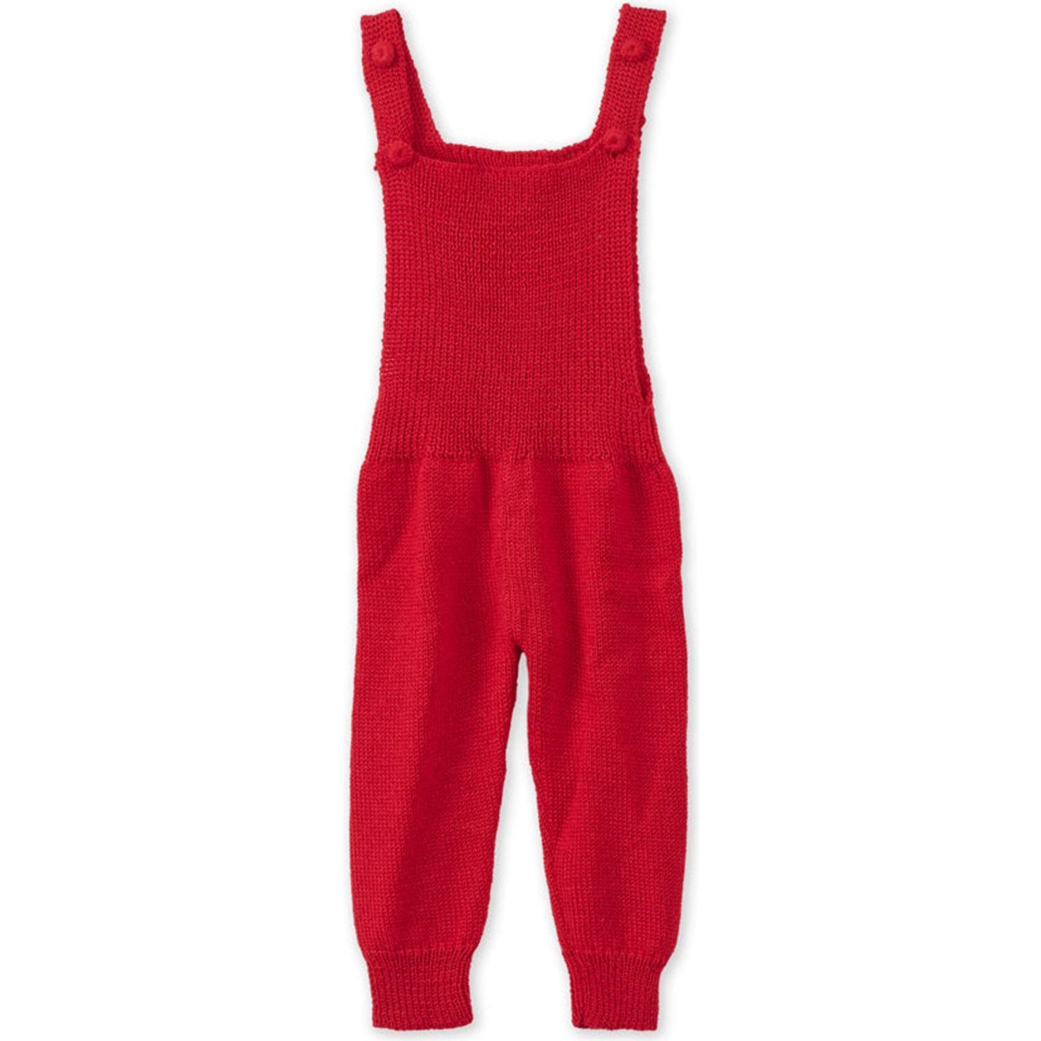 Baby Alpaca Overall, Red - Rompers - 1