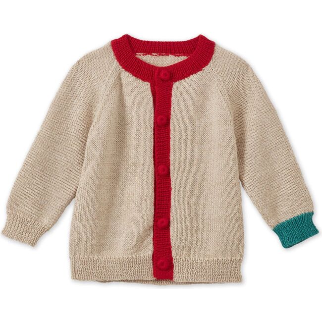 Baby Alpaca Cardigan, Multi Colour Block, Multicolor