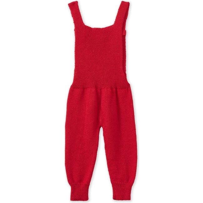 Baby Alpaca Overall, Red - Rompers - 2