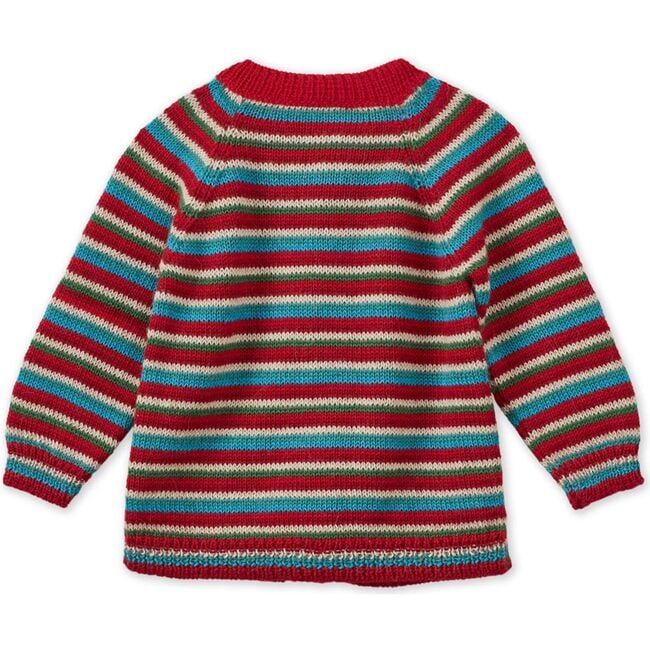 Baby Alpaca Cardigan, Multi Stripe, Striped - Cardigans - 2