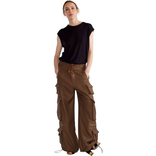 Women's Houndstooth Cargo Pants