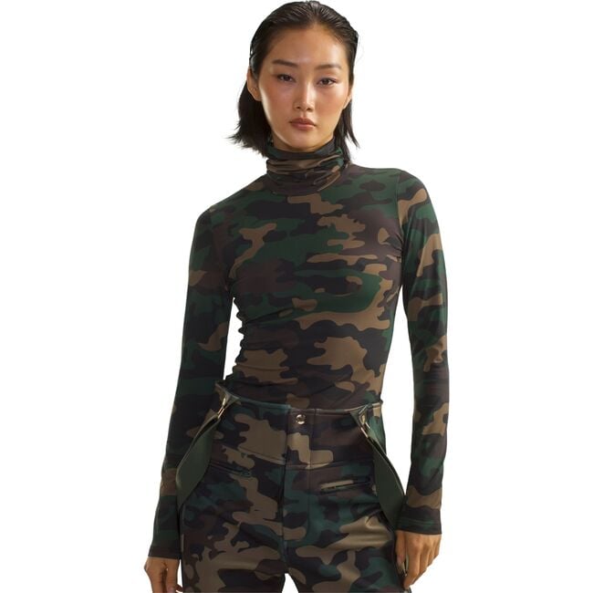 Women's Camouflage Turtleneck Long Sleeve Base Layer - Base Layers - 4