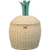 Pineapple Handcrafted Rattan Storage Basket With Removable Lining, Natural - Storage Baskets - 1 - thumbnail