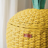 Pineapple Handcrafted Rattan Storage Basket With Removable Lining, Yellow - Storage Baskets - 5