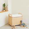 Mia Handcrafted Rattan Storage Trunk & Bench With Cushion, Natural - Storage - 3