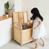 Mia Handcrafted Rattan Storage Trunk & Bench With Cushion, Natural - Storage - 4