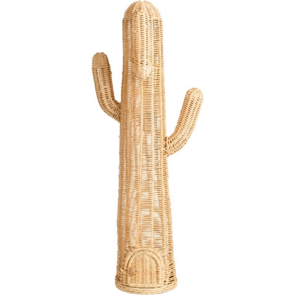 Cactus Handcrafted Rattan Coat Stand Ambient Light, Natural