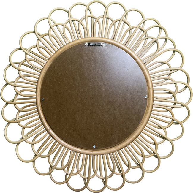 Dahlia Handcrafted Rattan Mirror, Natural - Mirrors - 2