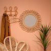 Dahlia Handcrafted Rattan Mirror, Natural - Mirrors - 3