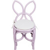 Butterfly Kids Handcrafted Rattan Chair With Cushion, Soft Purple - Kids Seating - 1 - thumbnail