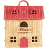 Amy Handcrafted Rattan Dollhouse Tote With Top Handle, Natural - Dollhouses - 1 - thumbnail