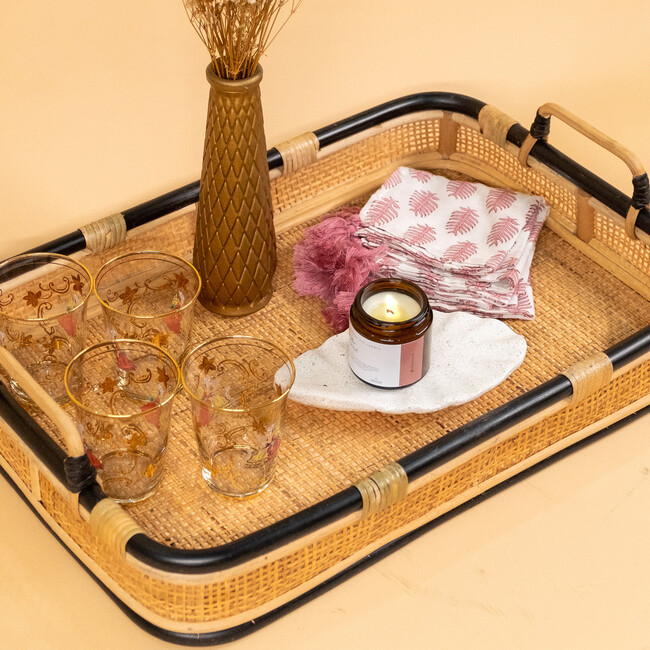 Coco Handcrafted Rattan Serving Tray, Natural - Accents - 4