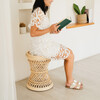 Palawan Handcrafted Rattan Stool Or Bedside Table, Natural - Accent Seating - 3