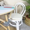 Aulia Kids Handcrafted Rattan Chair With Cushion, White - Kids Seating - 5