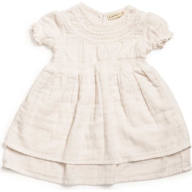 Willow Organic Muslin Cotton Dress, Coconut Cream