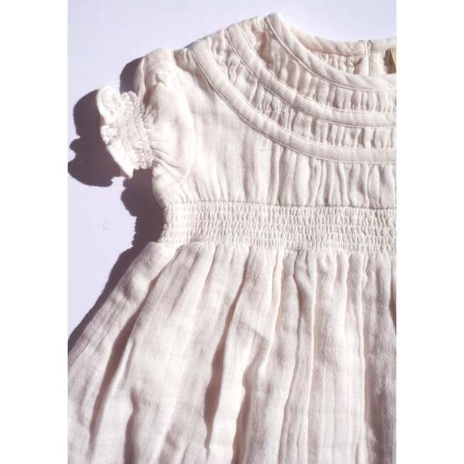 Willow Organic Muslin Cotton Dress, Coconut Cream - Dresses - 6