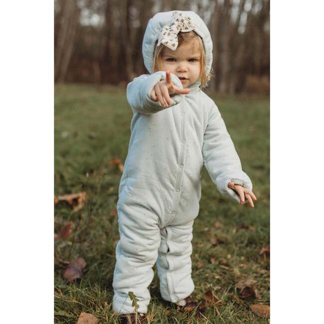 Étoile Organic Cotton Plush Romper, Frozen Dew - Rompers - 4