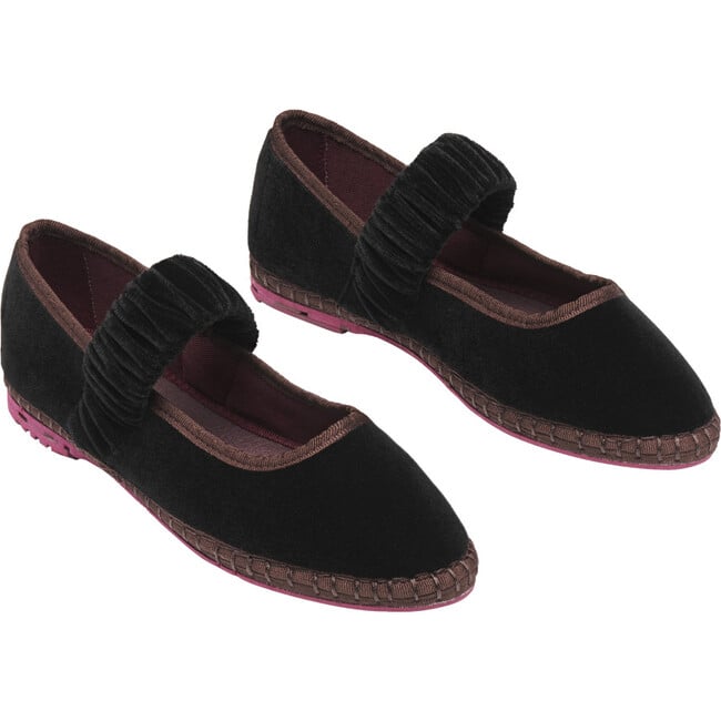 Women's Mafalda Sethe Piped Velvet Slip-On Shoes, Brown - Mary Janes - 2