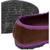 Women's Archer Piped Velvet Mary Jane Shoes, Brown & Purple - Mary Janes - 3