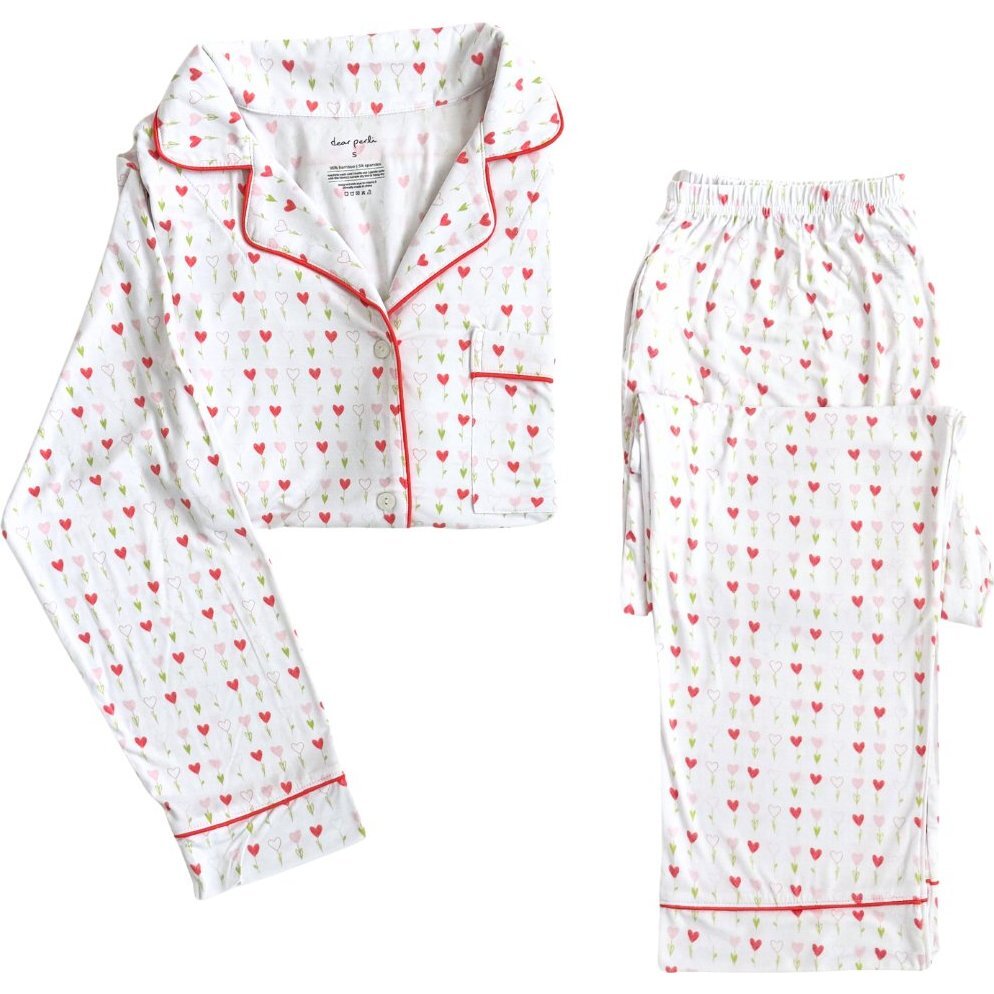 Women's Long Sleeve Pajama Set in Growing Love - Pajamas - 1