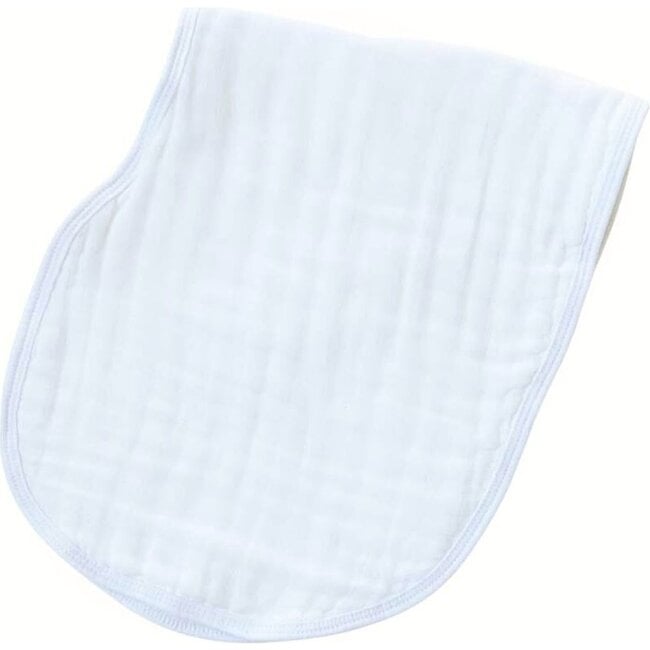 2-in-1 Burp Cloth Bibs, Solid White